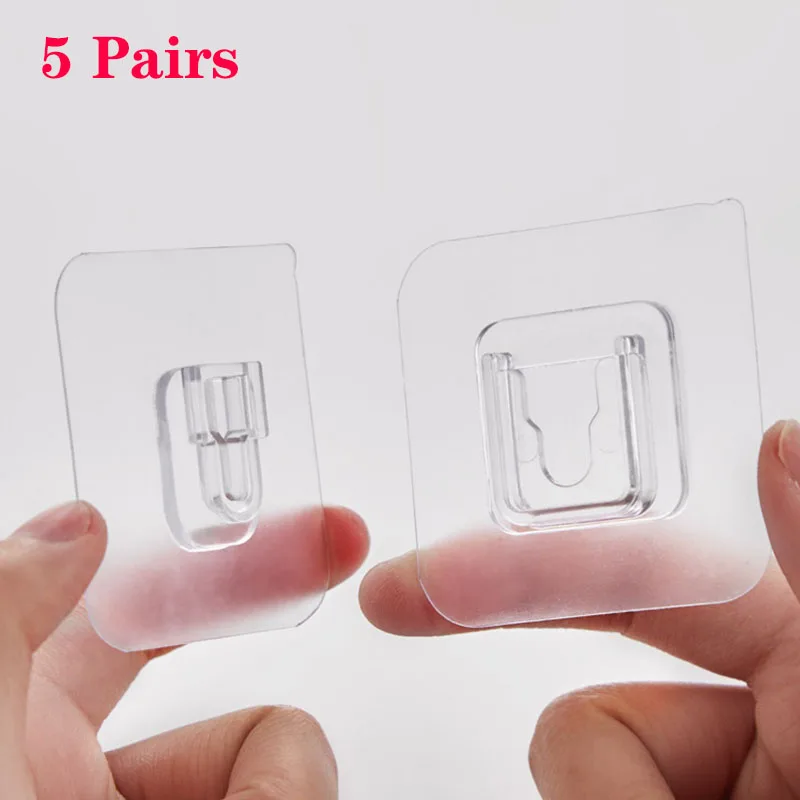 5pairs Double-Sided Adhesive Wall Hooks Hanger Strong Transparent Suction Cup Wall Holder Kitchen dubbelzijdig klevende haken
5pairs Double-Sided Adhesive Wall Hooks Hanger Strong Transparent Suction Cup Wall Holder Kitchen dubbelzijdig klevende haken