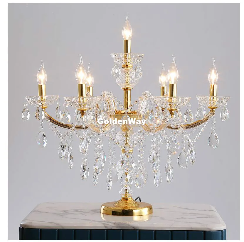 Modern Maria Theresa Crystal Table Light Lighting Modern Table Lamp Golden Floor Lamp Lighting 7L D70cm H60cm AC Home Decoration 
Modern Maria Theresa Crystal Table Light Lighting Modern Table Lamp Golden Floor Lamp Lighting 7L D70cm H60cm AC Home Decoration