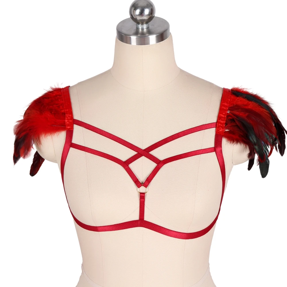 Feather Hollow Bra Bondage Women's Underwear Harness Tops Belt Sword Belt Gothic Clothes Festival Rave Gothic Style Accessories
Feather Hollow Bra Bondage Women's Underwear Harness Tops Belt Sword Belt Gothic Clothes Festival Rave Gothic Style Accessories