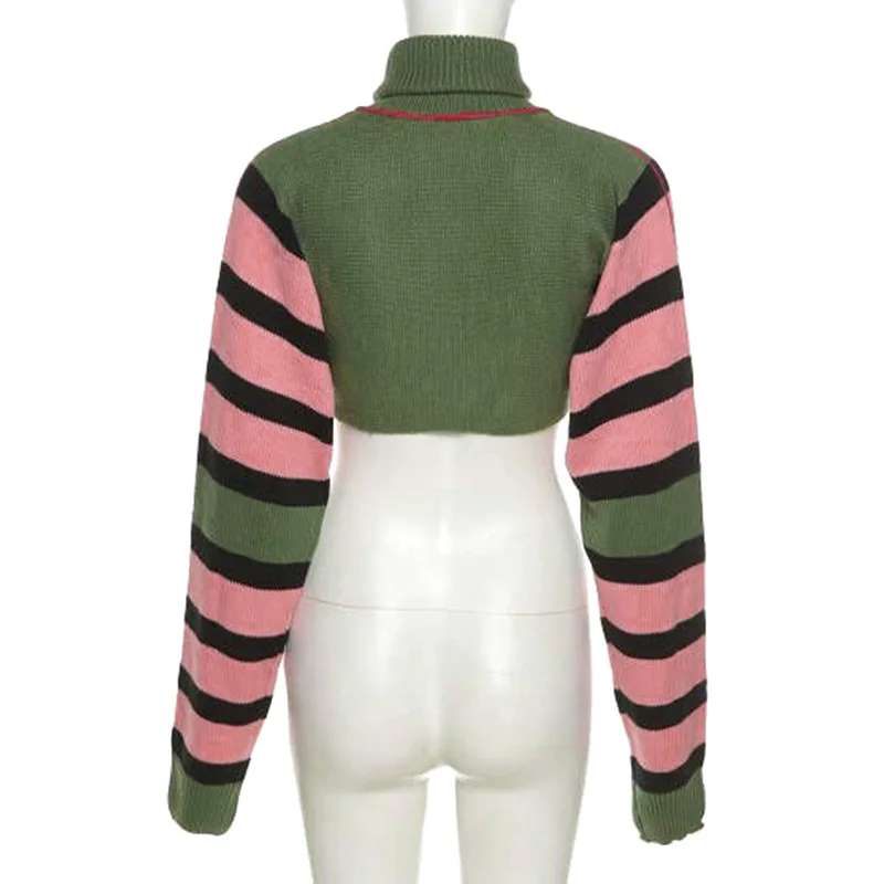Striped Long Sleeve Sweaters Women Turtleneck Sweaters 2021 Autumn Contrast Color Ladies Cropped Pullovers Streetwear
Striped Long Sleeve Sweaters Women Turtleneck Sweaters 2021 Autumn Contrast Color Ladies Cropped Pullovers Streetwear