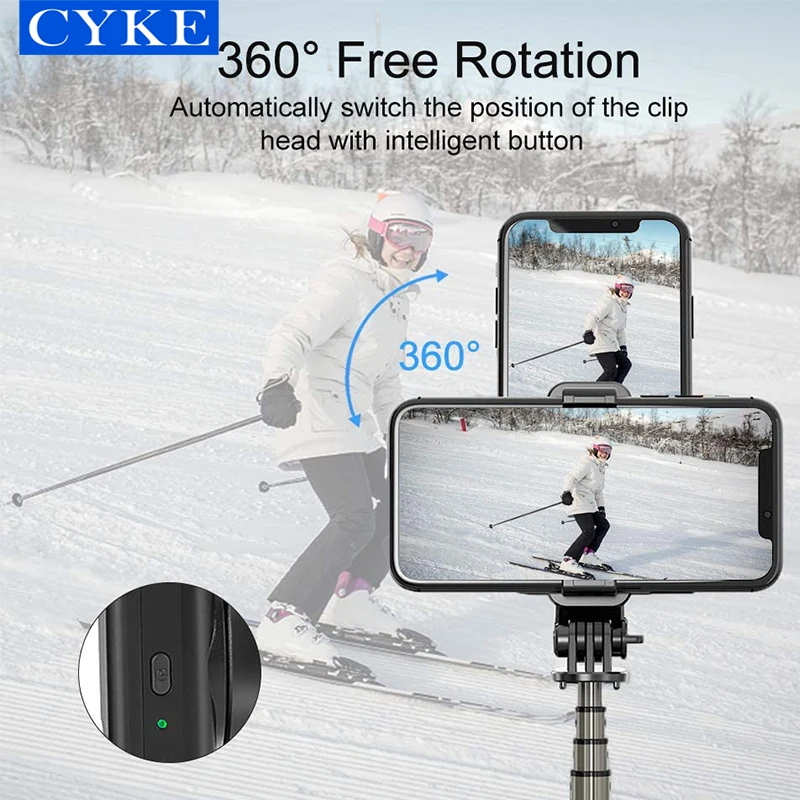 Auto Balance Hold The Cradle Head To Avoid Shaking Gimbal Stabilizer 360 Rotation Selfie Stick Tripod Wiith Wireless Remote
Auto Balance Hold The Cradle Head To Avoid Shaking Gimbal Stabilizer 360 Rotation Selfie Stick Tripod Wiith Wireless Remote
