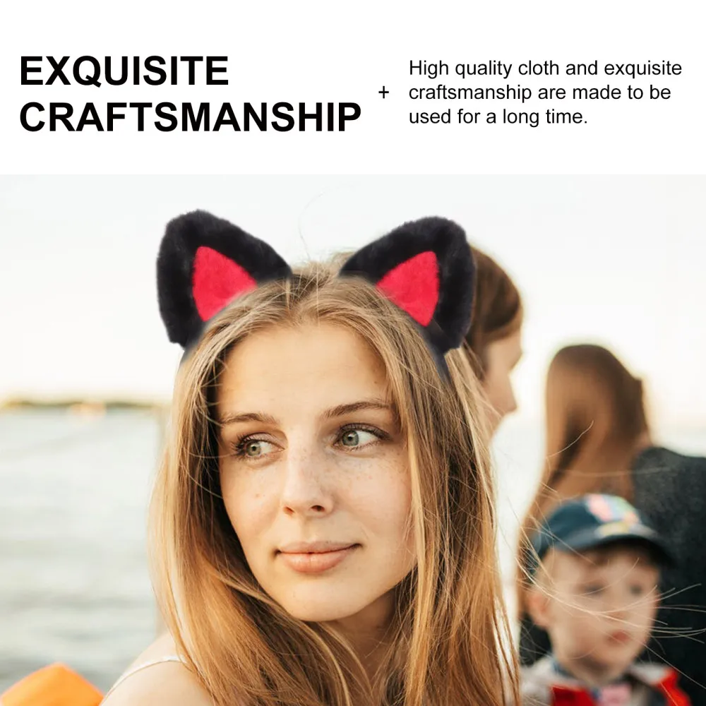 1 Set of Cat Ears Headband with Tail Masquerade Hair Hoop Lovely Cartoon Hairpin
1 Set of Cat Ears Headband with Tail Masquerade Hair Hoop Lovely Cartoon Hairpin