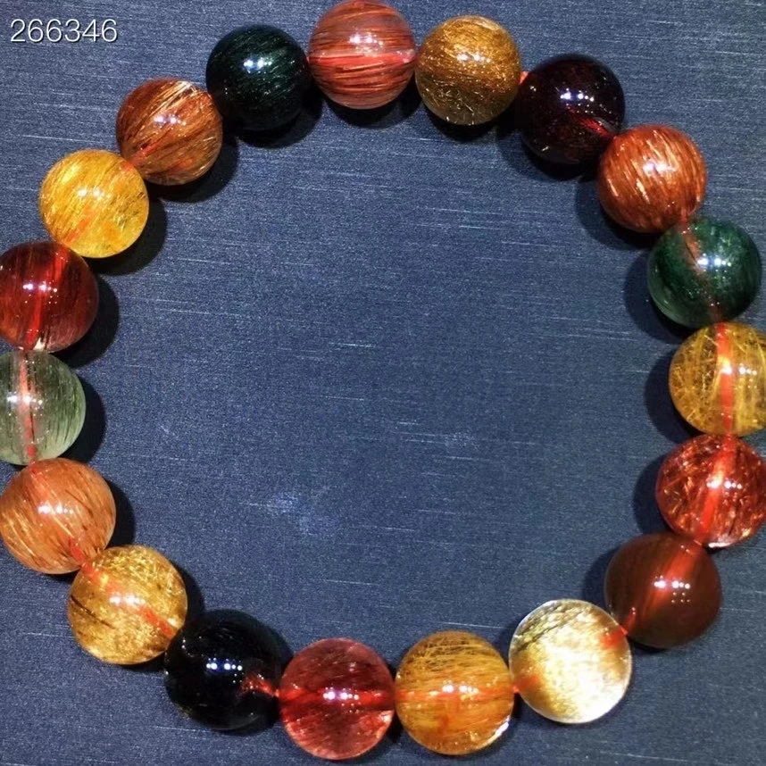 Genuine Natural Colorful Rutilated Quartz Clear Round Beads Bracelet 10.8mm Cat Eye Women Men Wealthy Certificate AAAAAA
Genuine Natural Colorful Rutilated Quartz Clear Round Beads Bracelet 10.8mm Cat Eye Women Men Wealthy Certificate AAAAAA