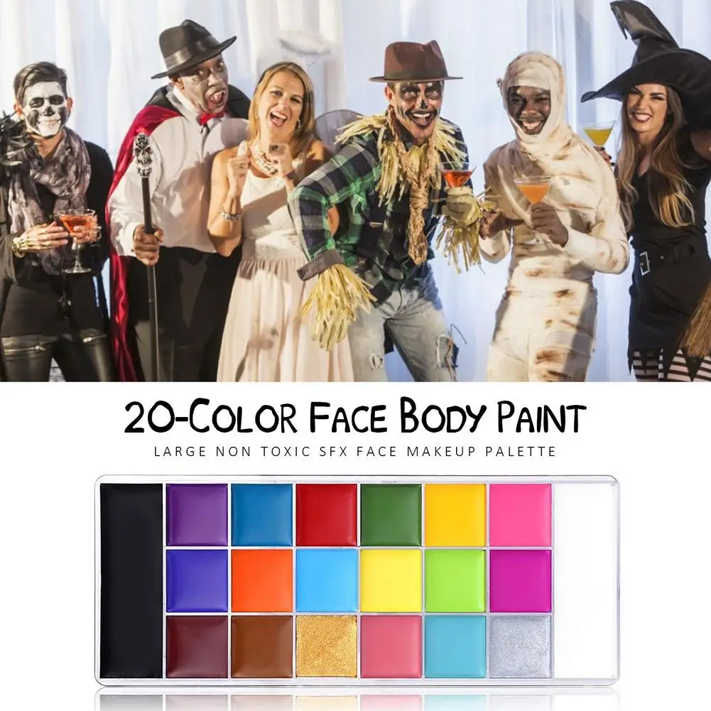The New 20-color Oil Paint Halloween Body Painting Drama Stage Make-up Facial Makeup Face And Body Oil Paint Children's Make-up
The New 20-color Oil Paint Halloween Body Painting Drama Stage Make-up Facial Makeup Face And Body Oil Paint Children's Make-up