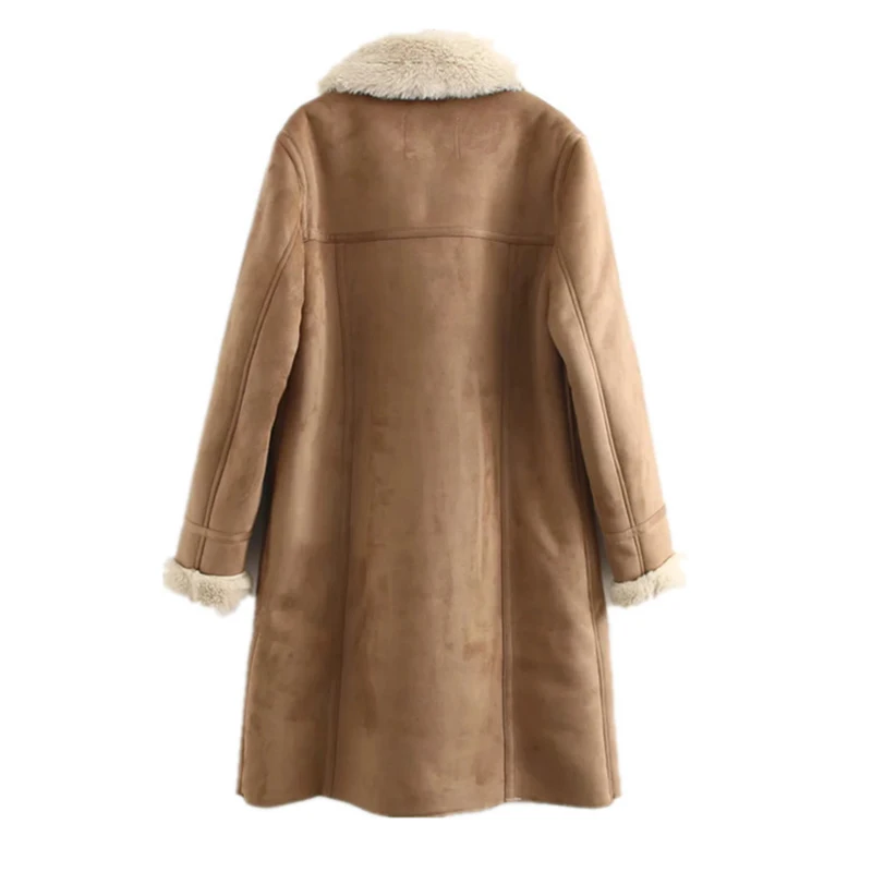 New Overcoat 2020 Winter Fur One Piece Tops Cotton-Padded Jacket Without Belt Slimming Medium Length Brown Coat Warm Fashionble
New Overcoat 2020 Winter Fur One Piece Tops Cotton-Padded Jacket Without Belt Slimming Medium Length Brown Coat Warm Fashionble