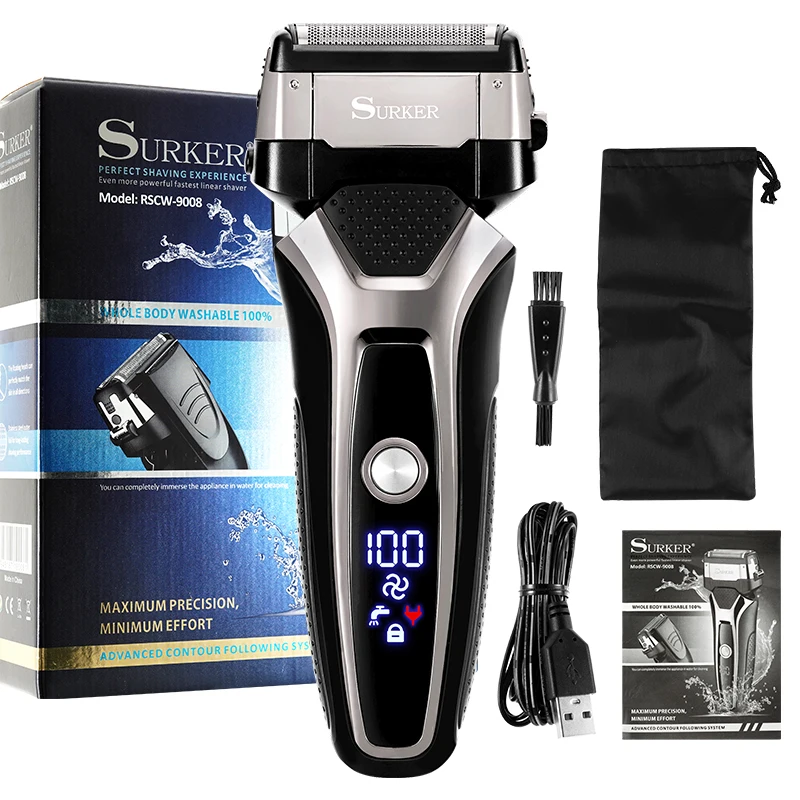 USB Rechargeable Electric Shaver Stainless Steel Shaving Machine For Men 3D Triple Floating Blade Razor Shaver Barber Electric
USB Rechargeable Electric Shaver Stainless Steel Shaving Machine For Men 3D Triple Floating Blade Razor Shaver Barber Electric