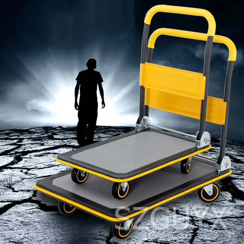 New trumpet Lightweight Silent Folding Flatbed Push Truck Folding Handcart Silent Trolley Logistics Van Trailer Tool Car
New trumpet Lightweight Silent Folding Flatbed Push Truck Folding Handcart Silent Trolley Logistics Van Trailer Tool Car