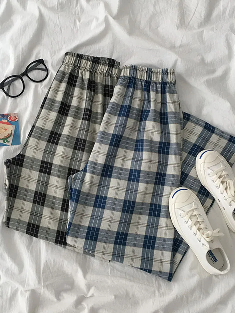 Streetwear Style Women Pants Summer New Design 2021 Plaid Straight Loose Full Length Fashion All Match Female Trousers
Streetwear Style Women Pants Summer New Design 2021 Plaid Straight Loose Full Length Fashion All Match Female Trousers