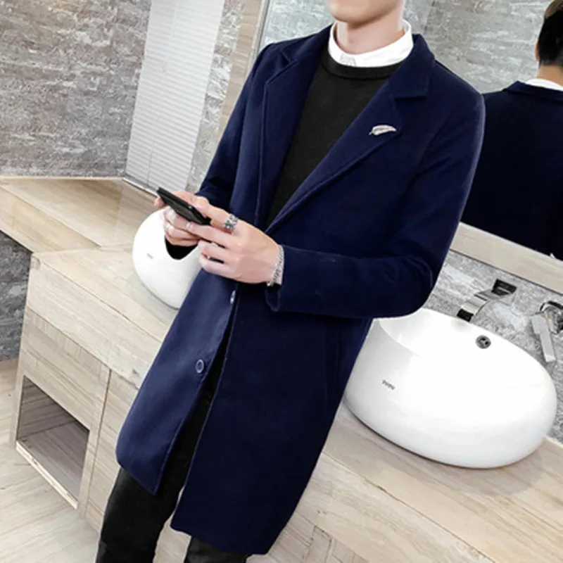 Autumn Winter Long Solid Color Windbreaker Coat 2021 New Men Woolen Coat s Plus Size 5XL Men's Slim Fashion Windbreaker Jacket
Autumn Winter Long Solid Color Windbreaker Coat 2021 New Men Woolen Coat s Plus Size 5XL Men's Slim Fashion Windbreaker Jacket
