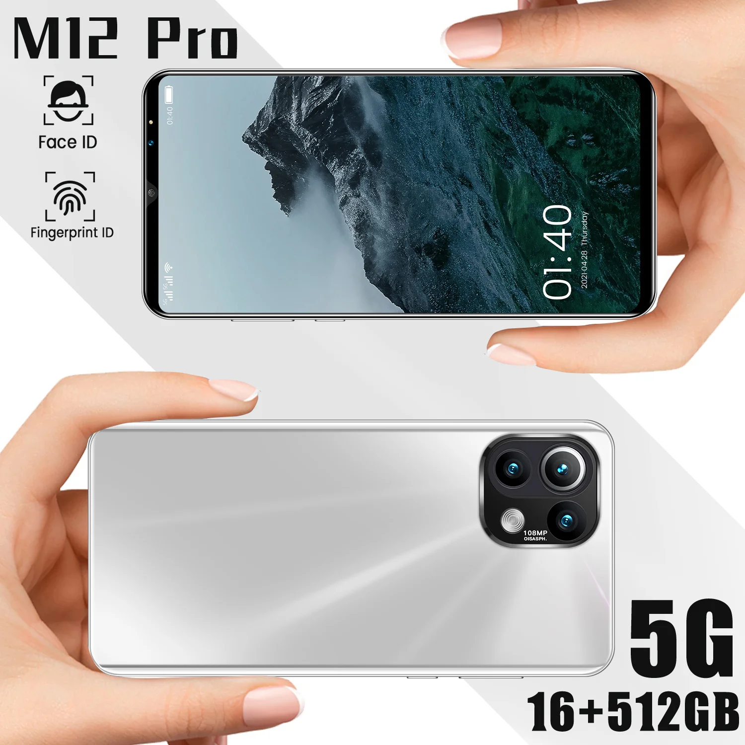 Global Version M12 Pro 6.1Inch Smartphone 4G 5G Unlock 16GB+512GB 6000mAh Face ID Smartphones Android11 Dual SIM Cellphones
Global Version M12 Pro 6.1Inch Smartphone 4G 5G Unlock 16GB+512GB 6000mAh Face ID Smartphones Android11 Dual SIM Cellphones