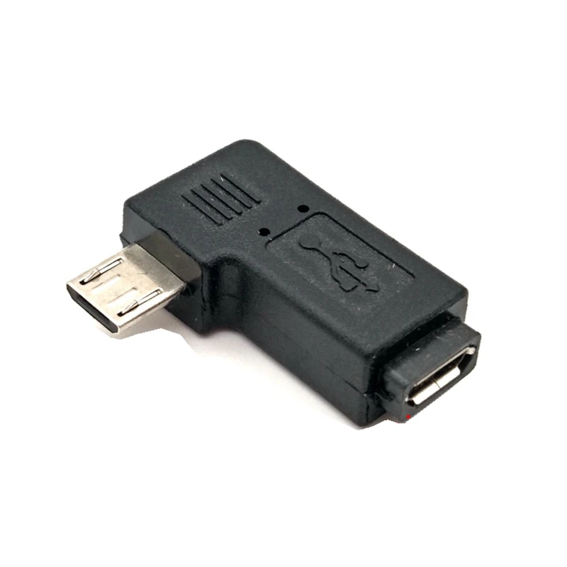 90 градусов левый и правый угловой Micro USB 5Pin Женский к Мужской синхронизации данных