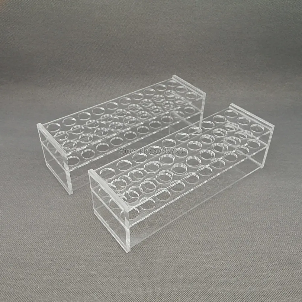 1pcs Clear Organic glass Test Tube Rack Testing Tubes Holder Storage Stand Shelf Hole DIA 13/16/19/21/26/31mm For School Lab - купить по