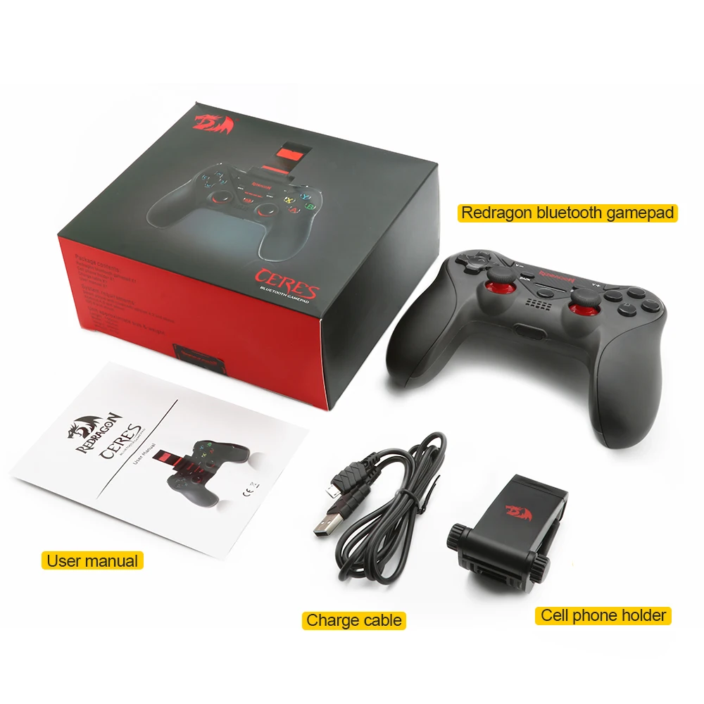 Redragon CERES Wireless Gamepad Bluetooth android IOS Gaming Controller Joystick for TV set-top box PS4 Multi-Stream IOS G812
Redragon CERES Wireless Gamepad Bluetooth android IOS Gaming Controller Joystick for TV set-top box PS4 Multi-Stream IOS G812