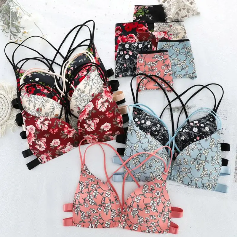 Sexy Bras Set Printing Fashion Push Up Bra Panties Sets Thick Cotton Brassiere Lace Women Sets Underwear
Sexy Bras Set Printing Fashion Push Up Bra Panties Sets Thick Cotton Brassiere Lace Women Sets Underwear