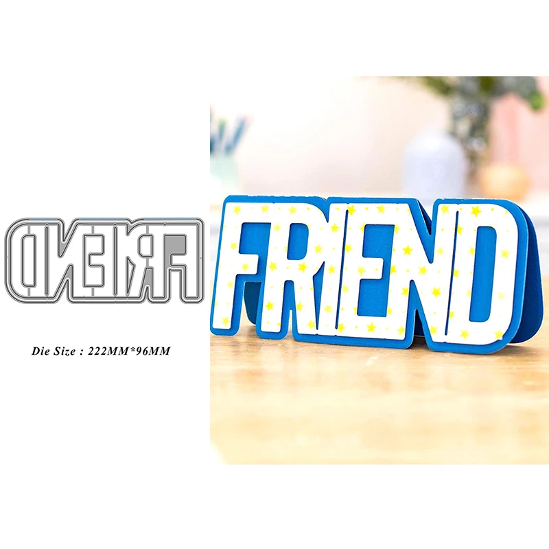 FRIEND Word Letter Metal Cutting Dies Stencil Scrapbooking Embossing 2021 New Christmas Craft Dies Diy Molds
FRIEND Word Letter Metal Cutting Dies Stencil Scrapbooking Embossing 2021 New Christmas Craft Dies Diy Molds
