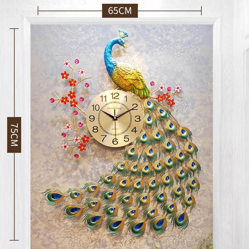 Home Decor Peacock Wall Clock Living Room Bedroom Silent Wall Watch Creative Metal Digital Clock Wall Modern Design Clocks
Home Decor Peacock Wall Clock Living Room Bedroom Silent Wall Watch Creative Metal Digital Clock Wall Modern Design Clocks
