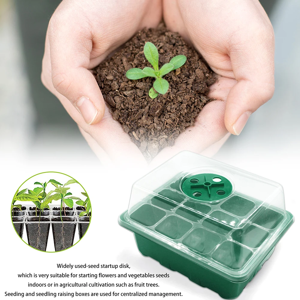 12 Hole Plastic Nursery Pots Planting Seed Tray Kit Cells Seed Tray Grow Box Seedling Starter Germination Kit Garden Grow Box
12 Hole Plastic Nursery Pots Planting Seed Tray Kit Cells Seed Tray Grow Box Seedling Starter Germination Kit Garden Grow Box