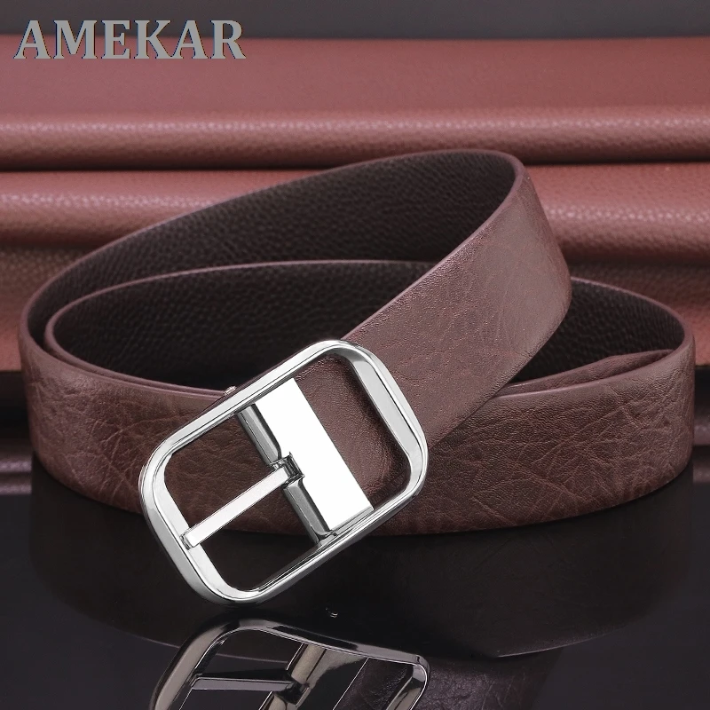 Fashion Belt Men Classic Pin Buckle designer High Quality Waistband Casual full grain leather popular trousers cintos masculinos
Fashion Belt Men Classic Pin Buckle designer High Quality Waistband Casual full grain leather popular trousers cintos masculinos
