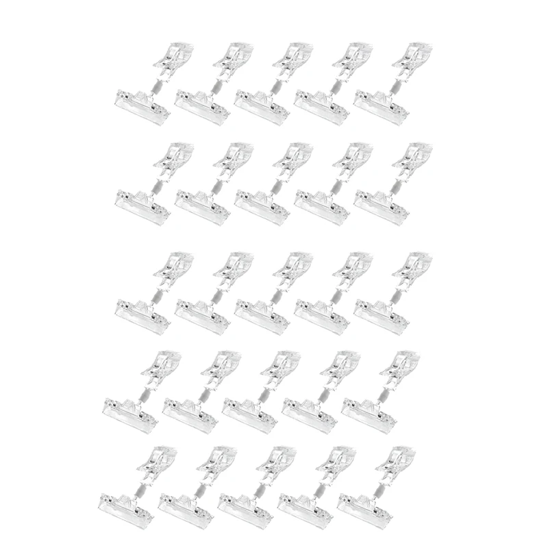 25 Pack Plastic Merchandise Sign Clip Rotatable Clip-on Holder Display Clip Holder Stand Price Display Holders,Clear
25 Pack Plastic Merchandise Sign Clip Rotatable Clip-on Holder Display Clip Holder Stand Price Display Holders,Clear