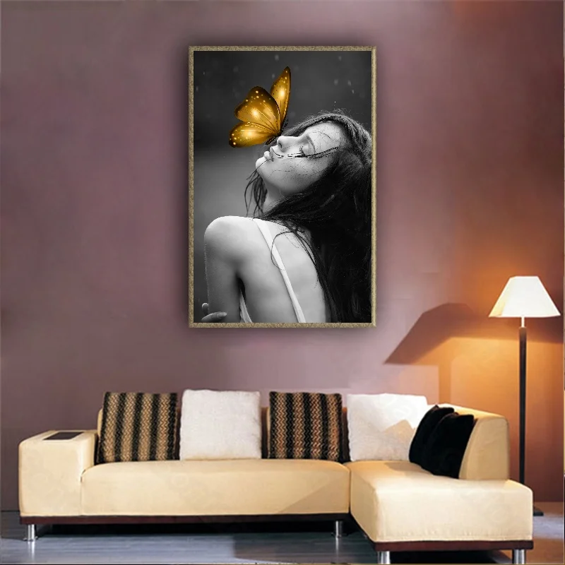 Figure Painting Model Yellow Butterfly Eye Mask Nordic Decorative Painting Porch Living Room Corridor Study Room Hotel Painting
Figure Painting Model Yellow Butterfly Eye Mask Nordic Decorative Painting Porch Living Room Corridor Study Room Hotel Painting