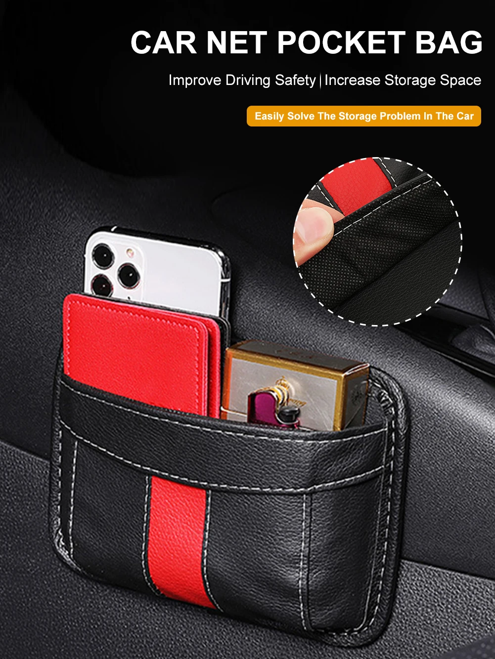Organizer Car Backseat Leather Storage Bag Car Seat Back with Adhesive Mobile Phone Wallet Multifunctional Interior Accessories
Organizer Car Backseat Leather Storage Bag Car Seat Back with Adhesive Mobile Phone Wallet Multifunctional Interior Accessories