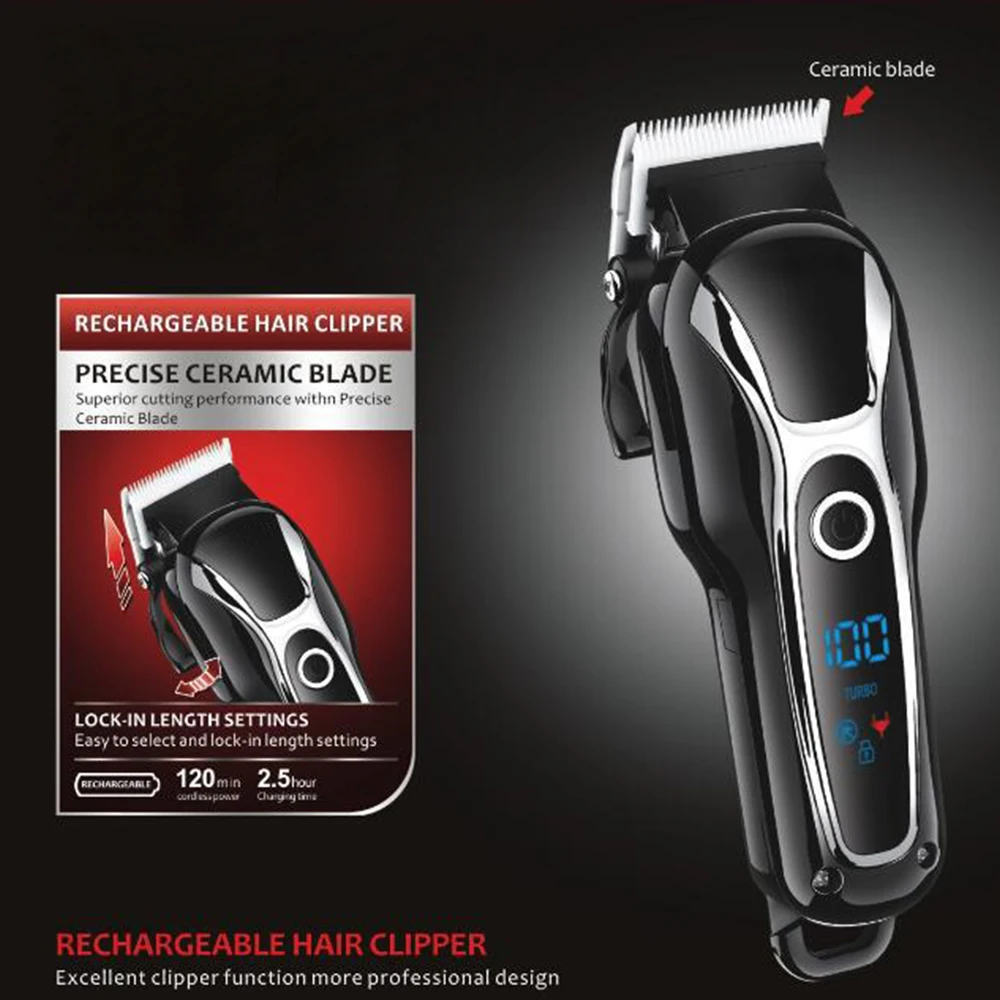Electric Hair Clipper 2021 New Hair Trimmer For Men Professional Shaver Beard Barber Cutting Machine For Haircut Style 
Electric Hair Clipper 2021 New Hair Trimmer For Men Professional Shaver Beard Barber Cutting Machine For Haircut Style