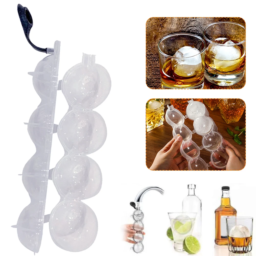 New 4 Cavity Homemade Round Ball Ice Mold DIY Ice Cream Maker Plastic Ice Mould Whiskey Ice Tray Bar Tool Kitchen Accessories
New 4 Cavity Homemade Round Ball Ice Mold DIY Ice Cream Maker Plastic Ice Mould Whiskey Ice Tray Bar Tool Kitchen Accessories