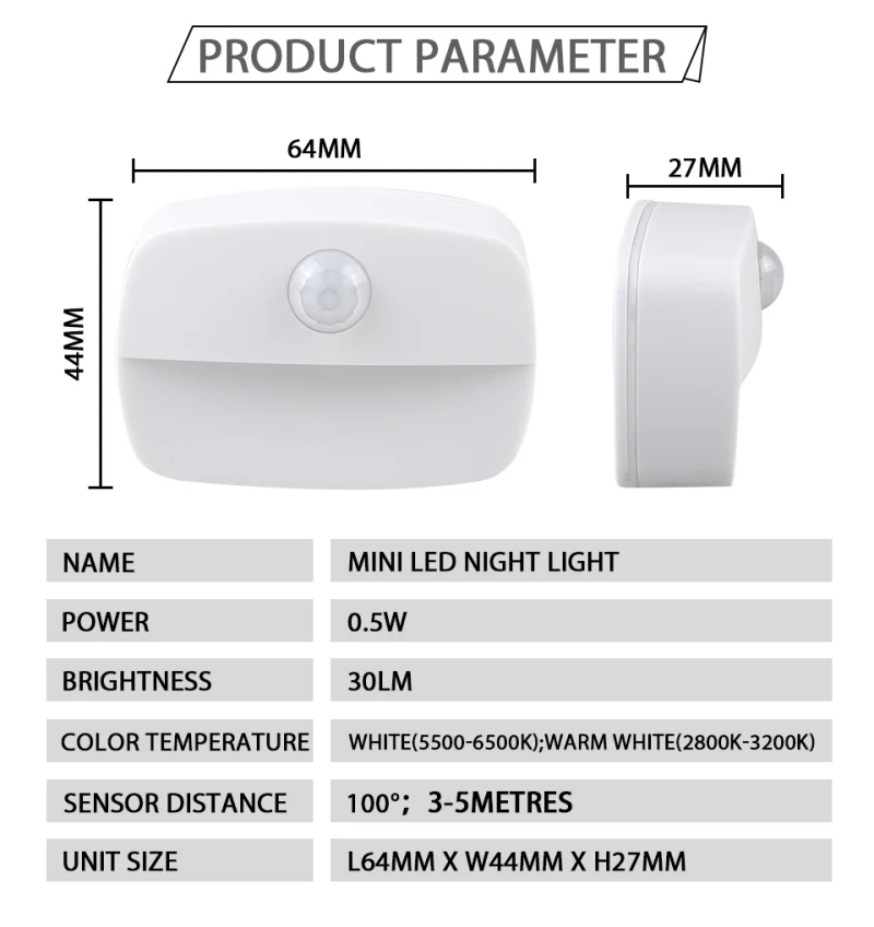MINI LED Night Lighr Wireless PIR Motion Auto Sensor For Cabinets Closets Drawers Kitchens Bedroom Tool LED Night Light
MINI LED Night Lighr Wireless PIR Motion Auto Sensor For Cabinets Closets Drawers Kitchens Bedroom Tool LED Night Light