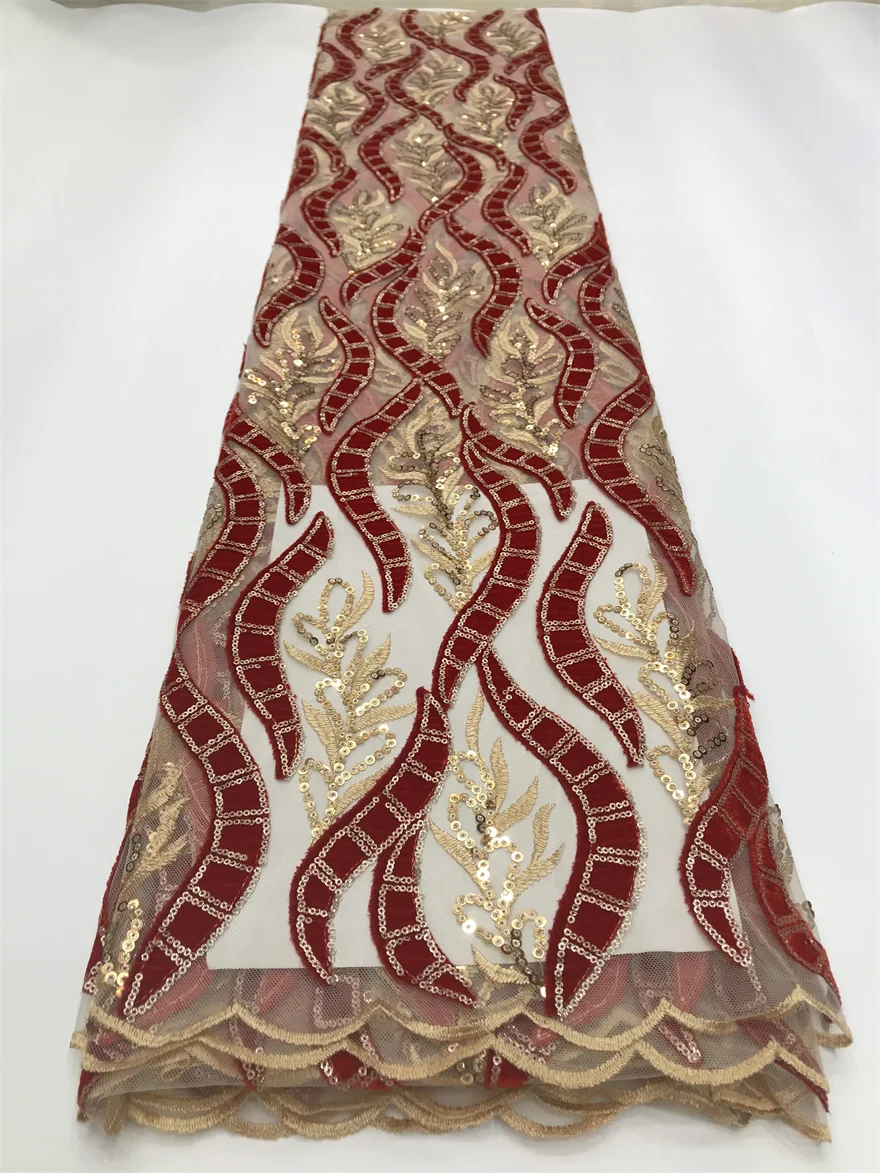Wine Red Velvet Nigerian Organza Mesh Lace Fabric 2021 5Yards Sequins Lace Fabric Embroidered African Mesh Net Tulle Velvet Lace
Wine Red Velvet Nigerian Organza Mesh Lace Fabric 2021 5Yards Sequins Lace Fabric Embroidered African Mesh Net Tulle Velvet Lace
