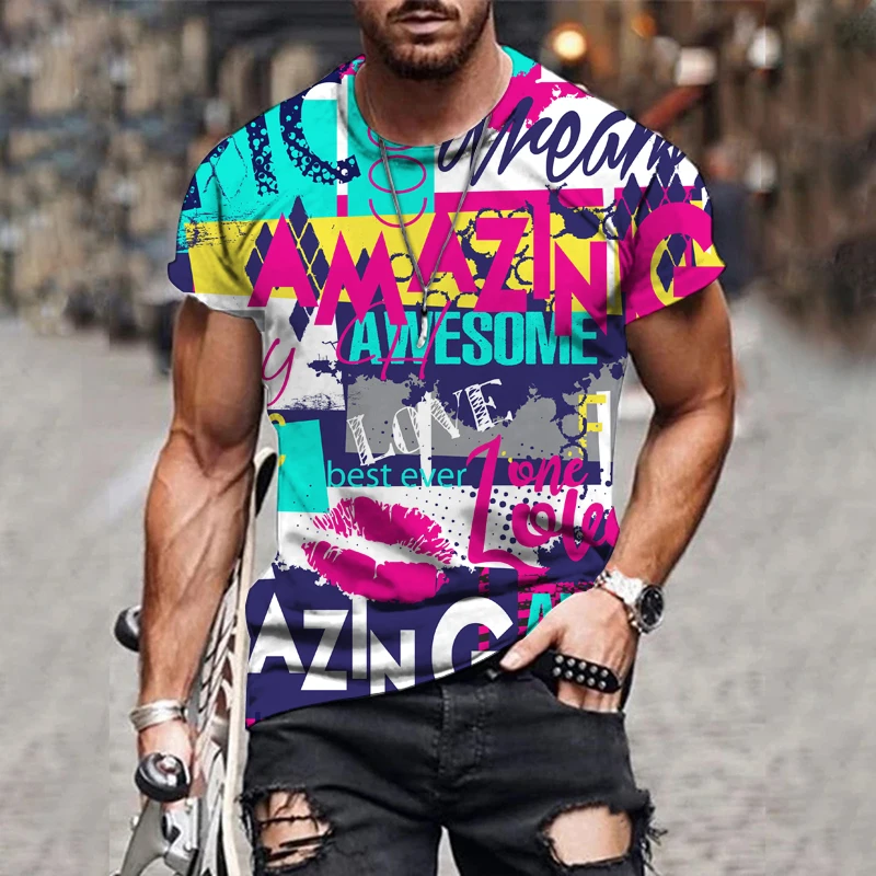 New Music rock graffiti print men's short sleeve round neck T-shirt Fashion plus Street trend Tshirt Men top tee Size 6XL
New Music rock graffiti print men's short sleeve round neck T-shirt Fashion plus Street trend Tshirt Men top tee Size 6XL