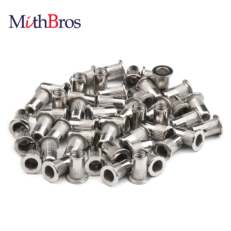 MithBros 300/200/100pcs Stainless Steel Flat Head Rivet Nuts M3/M4/M5/M6/M8/M10 Insert Reveting Multi Size Rivet Nuts
MithBros 300/200/100pcs Stainless Steel Flat Head Rivet Nuts M3/M4/M5/M6/M8/M10 Insert Reveting Multi Size Rivet Nuts