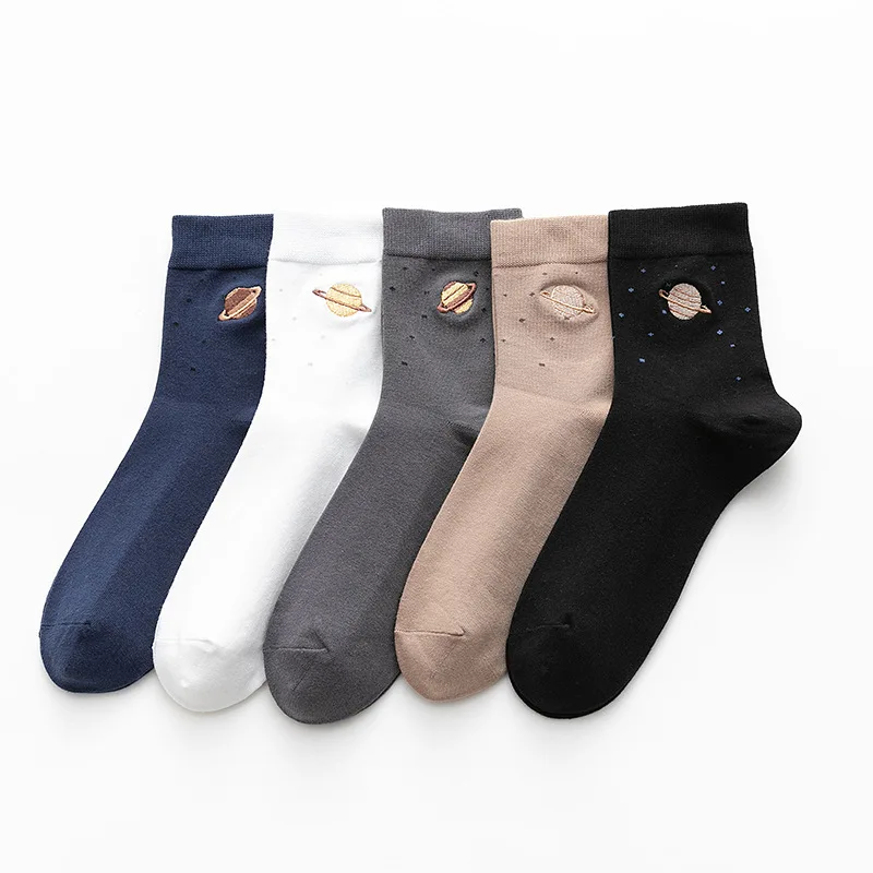 Short Cotton Socks Autumn Casual Soild Color Embroidered Planet Soft Fashion Stocking 1 Pair Foot Socks Men's Business Socks
Short Cotton Socks Autumn Casual Soild Color Embroidered Planet Soft Fashion Stocking 1 Pair Foot Socks Men's Business Socks