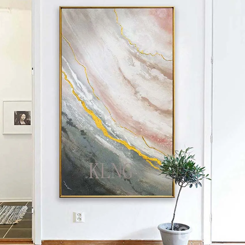 Best abstract gold foil line paintings for wall decoration Hand drawn oil painting on canvas hanging picture for living room
Best abstract gold foil line paintings for wall decoration Hand drawn oil painting on canvas hanging picture for living room