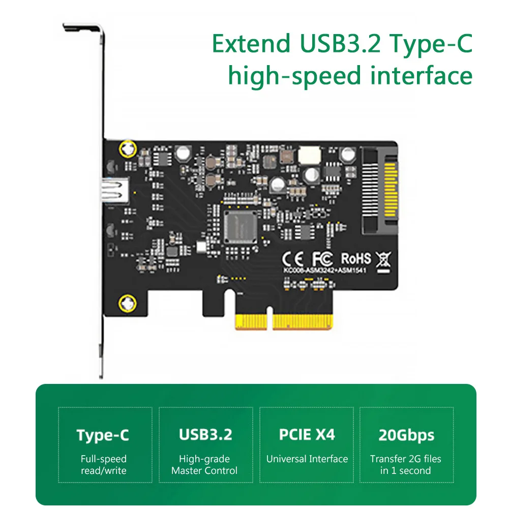 Переходная карта для MAIWO PCI Express X4 на USB3.2, высокоскоростная, 20 Гбит/с, Type C, для ПК, настольных компьютеров, переходник, конвертер, аксессуар
Переходная карта для MAIWO PCI Express X4 на USB3.2, высокоскоростная, 20 Гбит/с, Type C, для ПК, настольных компьютеров, переходник, конвертер, аксессуар
