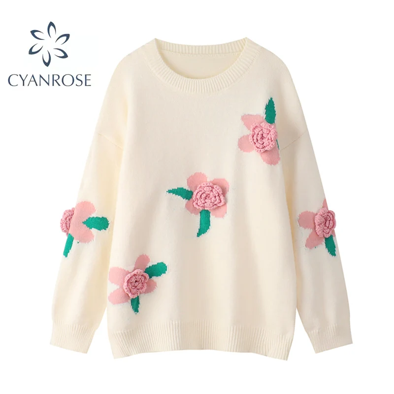 Women's Pullovers Knitted Korean Fashion Elegant Sweater 2021 Autumn And Winter New Floral Intarsia Pattern Cashmere Round Neck
Women's Pullovers Knitted Korean Fashion Elegant Sweater 2021 Autumn And Winter New Floral Intarsia Pattern Cashmere Round Neck