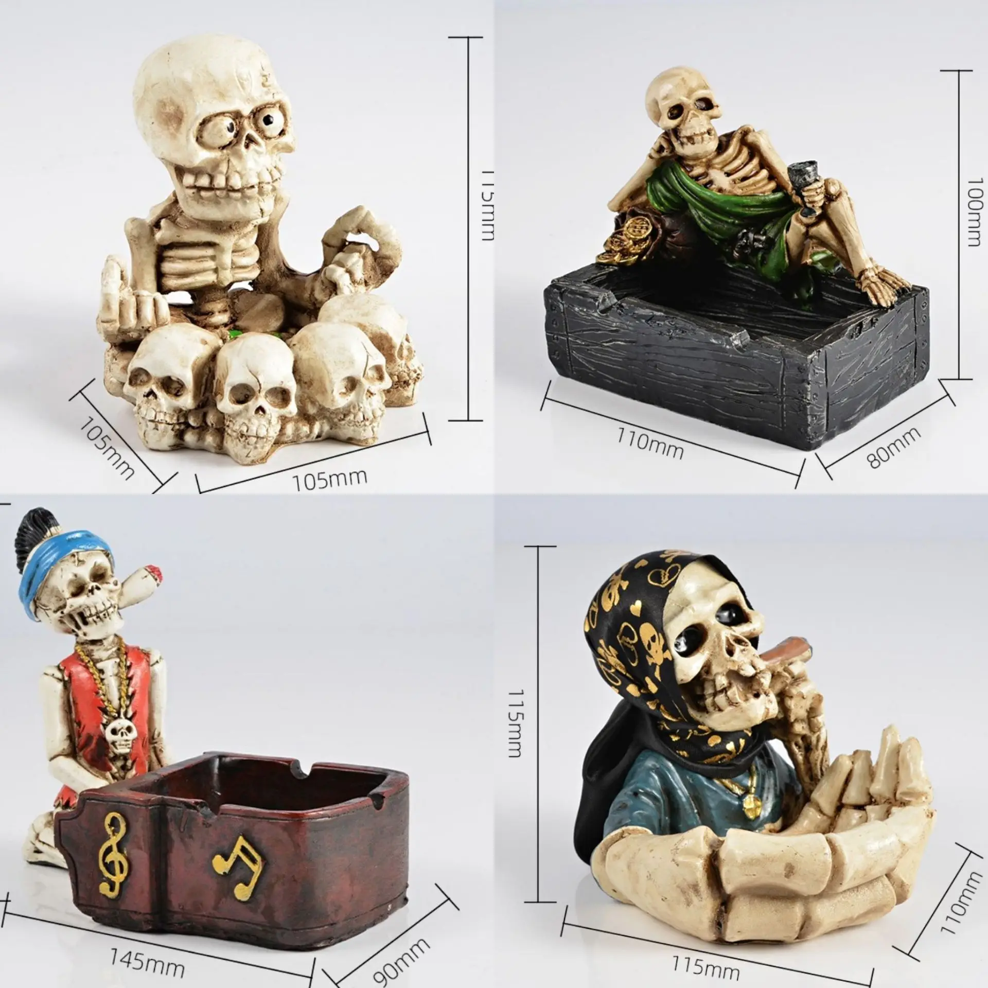 Resin Ashtrays Cool Creative Man Human Five Skull Ashtray Skeleton Shape Ashtray Husband Boy Gift Present Fashion
Resin Ashtrays Cool Creative Man Human Five Skull Ashtray Skeleton Shape Ashtray Husband Boy Gift Present Fashion
