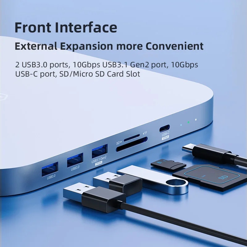 Концентратор Hagibis USB C для Mac mini M1 с корпусом жесткого диска 2 5 SATA NVME M.2 чехол SSD HDD на 3