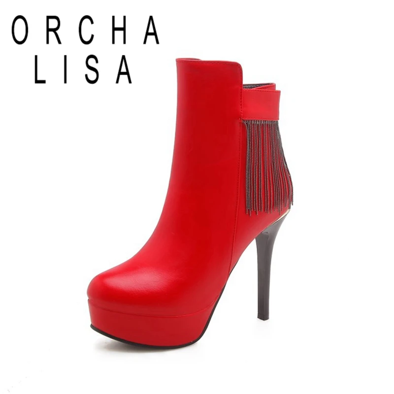 Новинка модные пикантные женские ботильоны orchid A LISA с круглым носком на тонком каблуке на платформе с молнией и кисточками большой размер ...
Новинка модные пикантные женские ботильоны orchid A LISA с круглым носком на тонком каблуке на платформе с молнией и кисточками большой размер ...