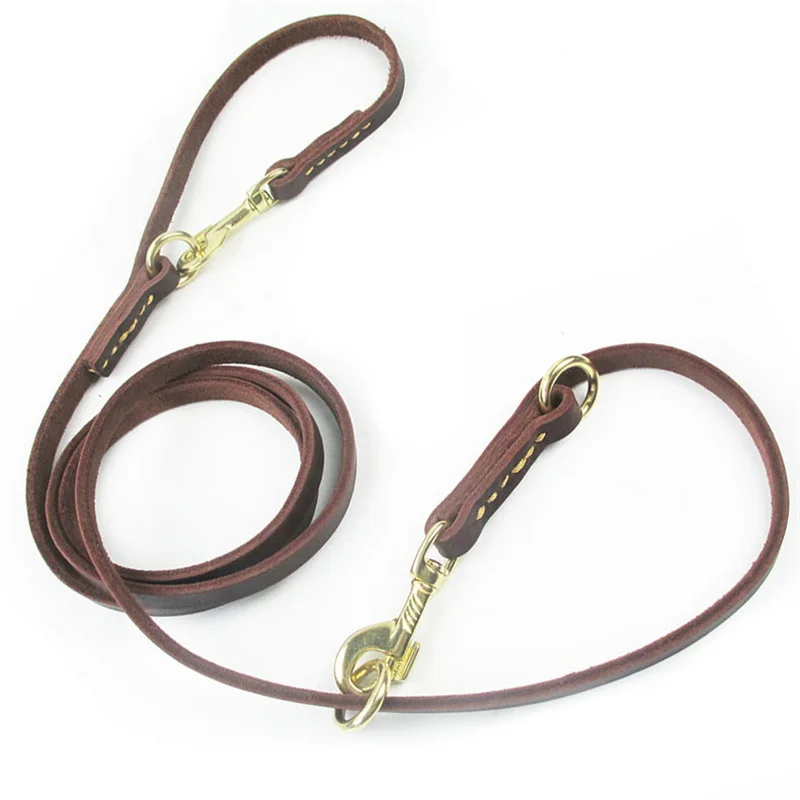 Genuine Leather Dog Leads Double Metal Hooks Strong Cowhide Jogging Rope for Medium Big Dogs Outdoor Mountaineering Leashes Brow
Genuine Leather Dog Leads Double Metal Hooks Strong Cowhide Jogging Rope for Medium Big Dogs Outdoor Mountaineering Leashes Brow