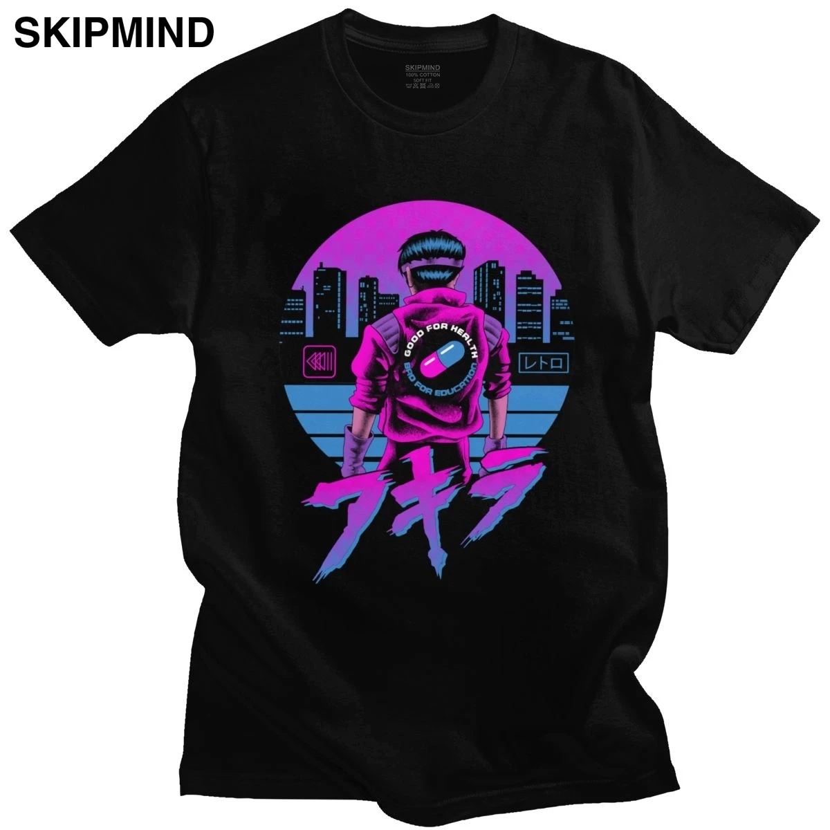 Japanese Synthwave Akira Graphic T Shirt Men 100% Cotton Anime Tee Short Sleeves Vaporwave Neo Tokyo Shotaro Kaneda T-shirt Gift
Japanese Synthwave Akira Graphic T Shirt Men 100% Cotton Anime Tee Short Sleeves Vaporwave Neo Tokyo Shotaro Kaneda T-shirt Gift