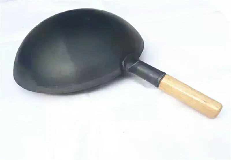 Чугунная кастрюля Wok для приготовления пищи без покрытия кухонная Индукционная