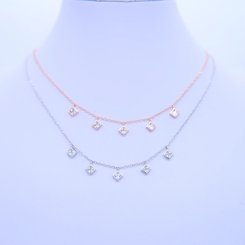 High quality 925 sterling silver metal 3mm square cz charm drop dainty delicate minimal fashion silver choker statement necklace
High quality 925 sterling silver metal 3mm square cz charm drop dainty delicate minimal fashion silver choker statement necklace