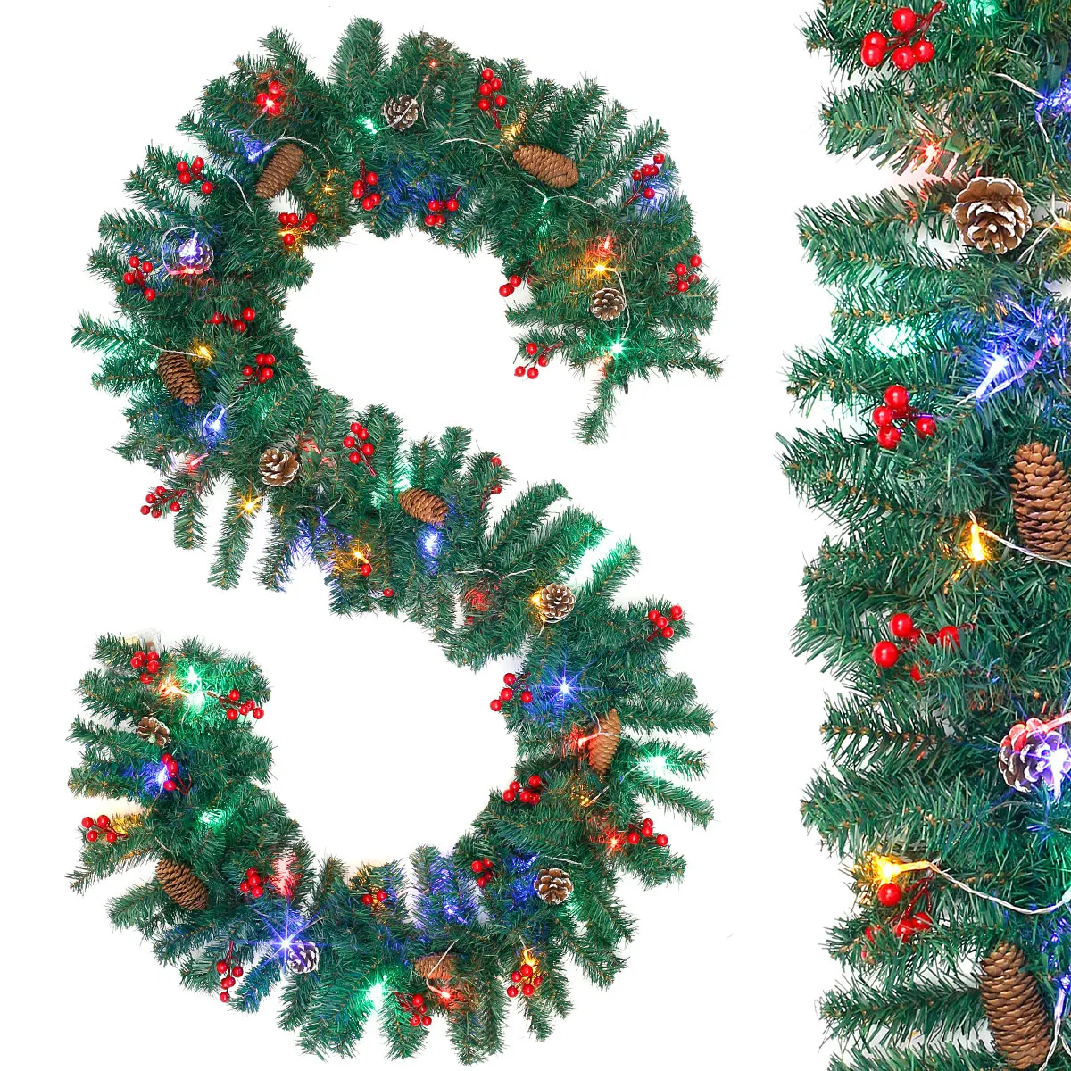 Christmas Artificial Garland Illuminated LED Light Xmas Garland Luxury Artwork Holiday Decoration for Outdoor Indoor Universal
Christmas Artificial Garland Illuminated LED Light Xmas Garland Luxury Artwork Holiday Decoration for Outdoor Indoor Universal