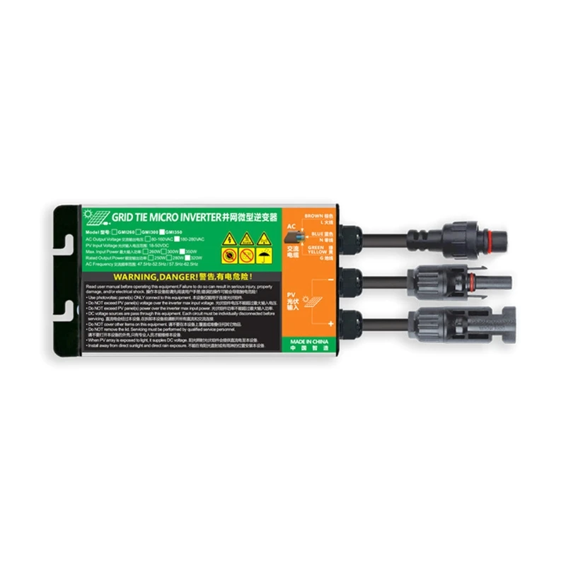 Y5GD Solar Grid Tie Micro Inverter 260W 300W 350W DC18V-50V to AC110V-230V 50HZ/60HZ Solar PV Inverter Waterproof IP55
Y5GD Solar Grid Tie Micro Inverter 260W 300W 350W DC18V-50V to AC110V-230V 50HZ/60HZ Solar PV Inverter Waterproof IP55
