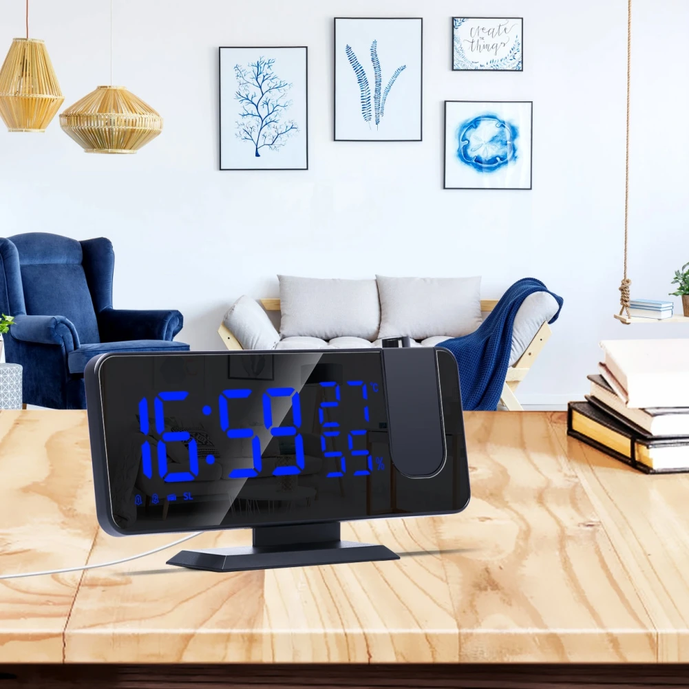 Eshowee LED Digital Alarm Clock Watch Radio Projection Alarm LED Big Screen Show Temperature And Humidity Electronic Clock
Eshowee LED Digital Alarm Clock Watch Radio Projection Alarm LED Big Screen Show Temperature And Humidity Electronic Clock