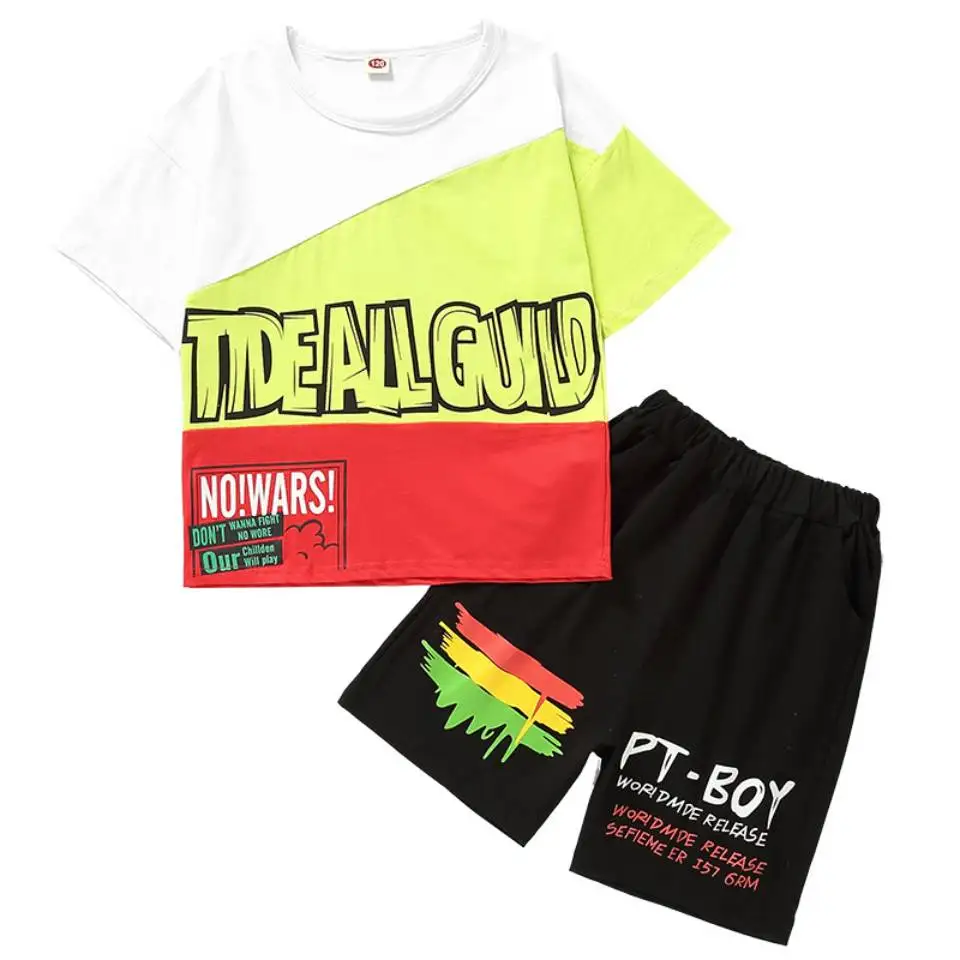 Baby Boy Clothing Sets Fashion Summer Hip-hop Costume suits T-Shirt + Shorts Suit for Kid Outfit Children Tracksuit 3T-14Years
Baby Boy Clothing Sets Fashion Summer Hip-hop Costume suits T-Shirt + Shorts Suit for Kid Outfit Children Tracksuit 3T-14Years