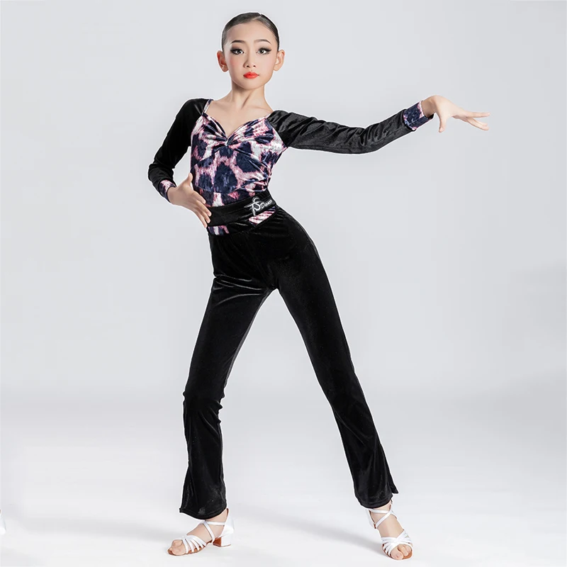 Kids Performance Split Suit Latin Leopard Top Velvet Pants For Girls Latin Dance Costumes Children'S Latin Dance Clothes SL5953
Kids Performance Split Suit Latin Leopard Top Velvet Pants For Girls Latin Dance Costumes Children'S Latin Dance Clothes SL5953
