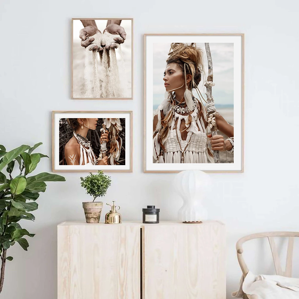Fashion Poster Boho Girl Canvas Painting Wall Art Nordic Posters and Prints Wall Pictures for Living Room Decoration Frameless
Fashion Poster Boho Girl Canvas Painting Wall Art Nordic Posters and Prints Wall Pictures for Living Room Decoration Frameless
