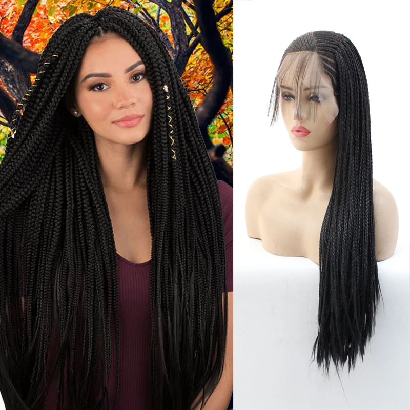 26 inch Natural Hairline Synthetic13x6 Lace Front Box Braids Hand Braided Wigs For Black Women Babyhair SoftLightweight Braiding
26 inch Natural Hairline Synthetic13x6 Lace Front Box Braids Hand Braided Wigs For Black Women Babyhair SoftLightweight Braiding