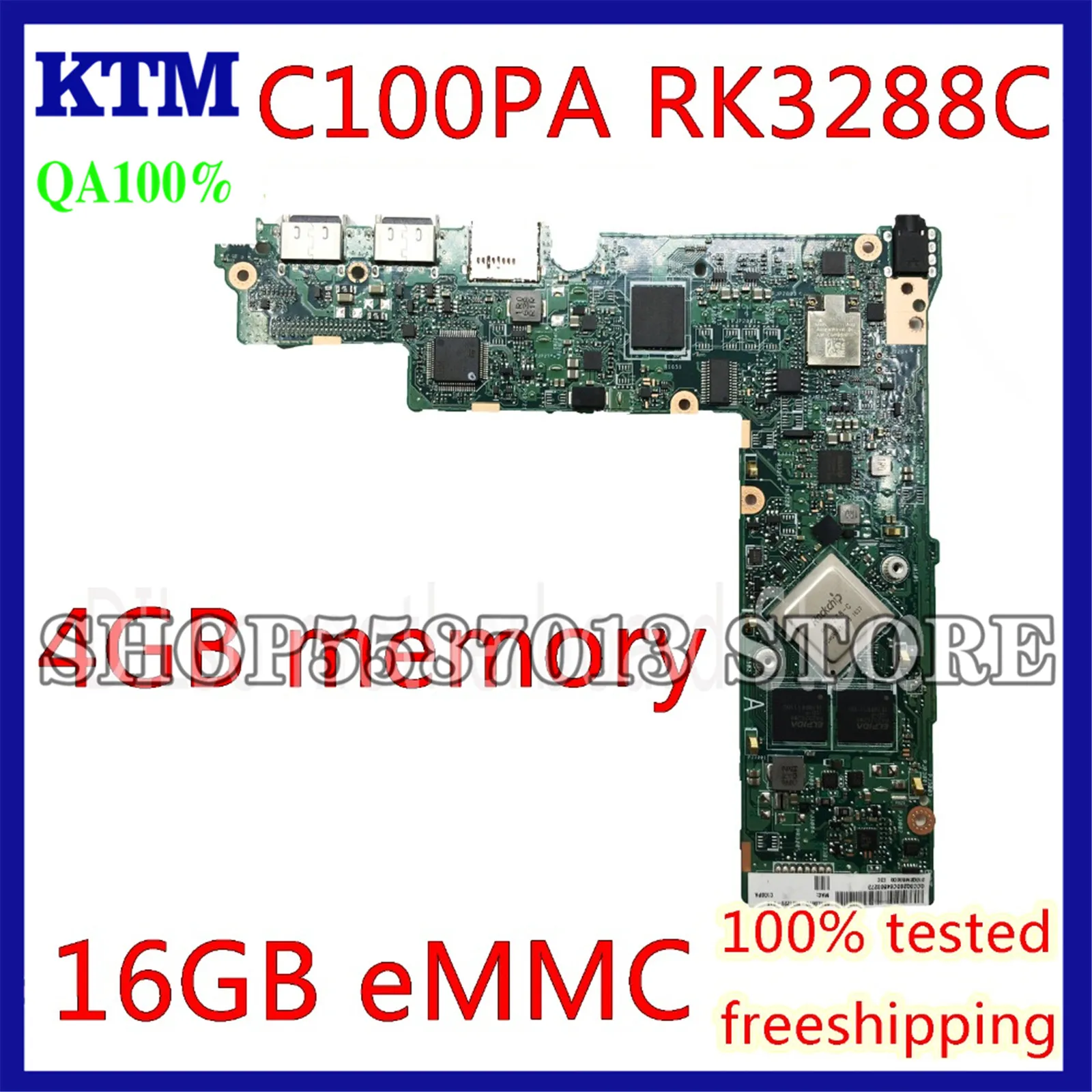 KEFU C100PA For ASUS Chromebook Flip C100PA Laptop Motherboard 4G RAM RK3288C Processor Graphic T764 Test work 100% origin stock
KEFU C100PA For ASUS Chromebook Flip C100PA Laptop Motherboard 4G RAM RK3288C Processor Graphic T764 Test work 100% origin stock